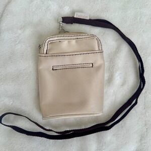 Emirates Airlines Beige Crossbody Pouch Bag Amenity Kit Travel Memorabilia
